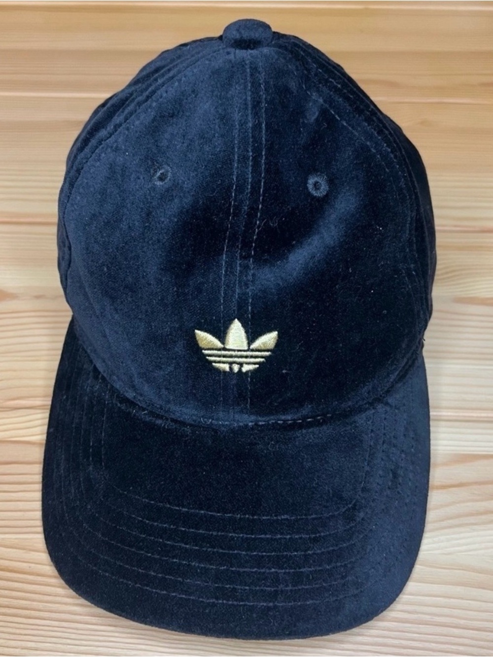 Adidas Black & Gold Velvet Cap
